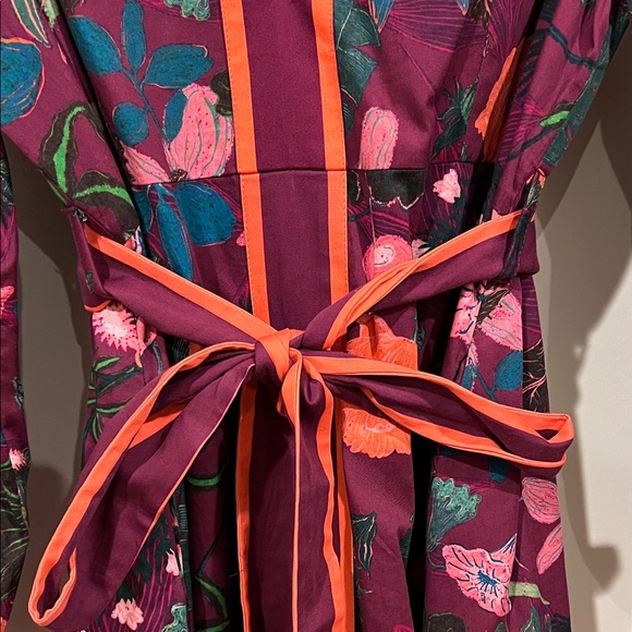 NWT Celina Moon Floral Print Long Sleeve Cotton Dress size L - Picture 6 of 10